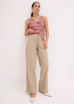 Schlupfhose aus strukturiertem Crinkle