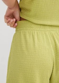 Schlupf-Shorts aus Borkencrepe