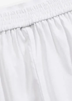 Schlupf-Shorts aus luftigem Leinen-Mix