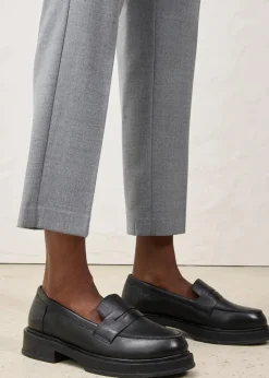 Schmale Hose mit weichem Wollanteil