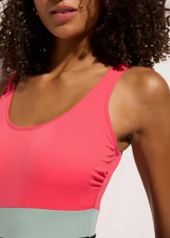 Schnelltrocknender Badeanzug mit Colorblocking