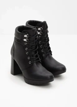 Schnürstiefeletten mit hohem Absatz