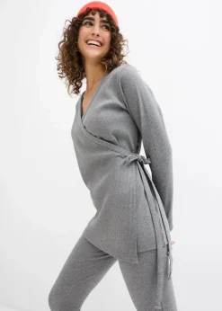 Set aus Umstands-Wickelshirt mit bequemer Leggings (2-tlg.Set)