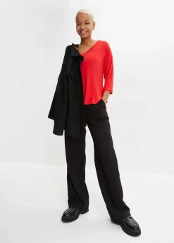 Shirt aus fließendem Viskose-Mix