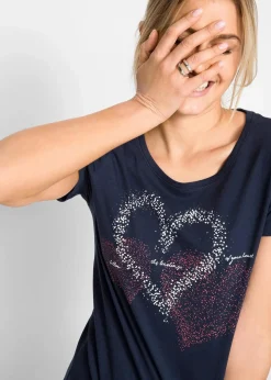 Shirt mit Herzdruck aus Bio-Baumwolle