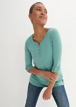 Shirt mit Knopfleiste aus reiner Bio-Baumwolle