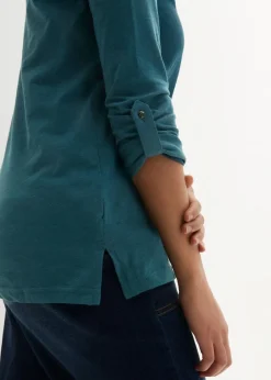 Shirt mit Knopfleiste aus reiner Bio-Baumwolle