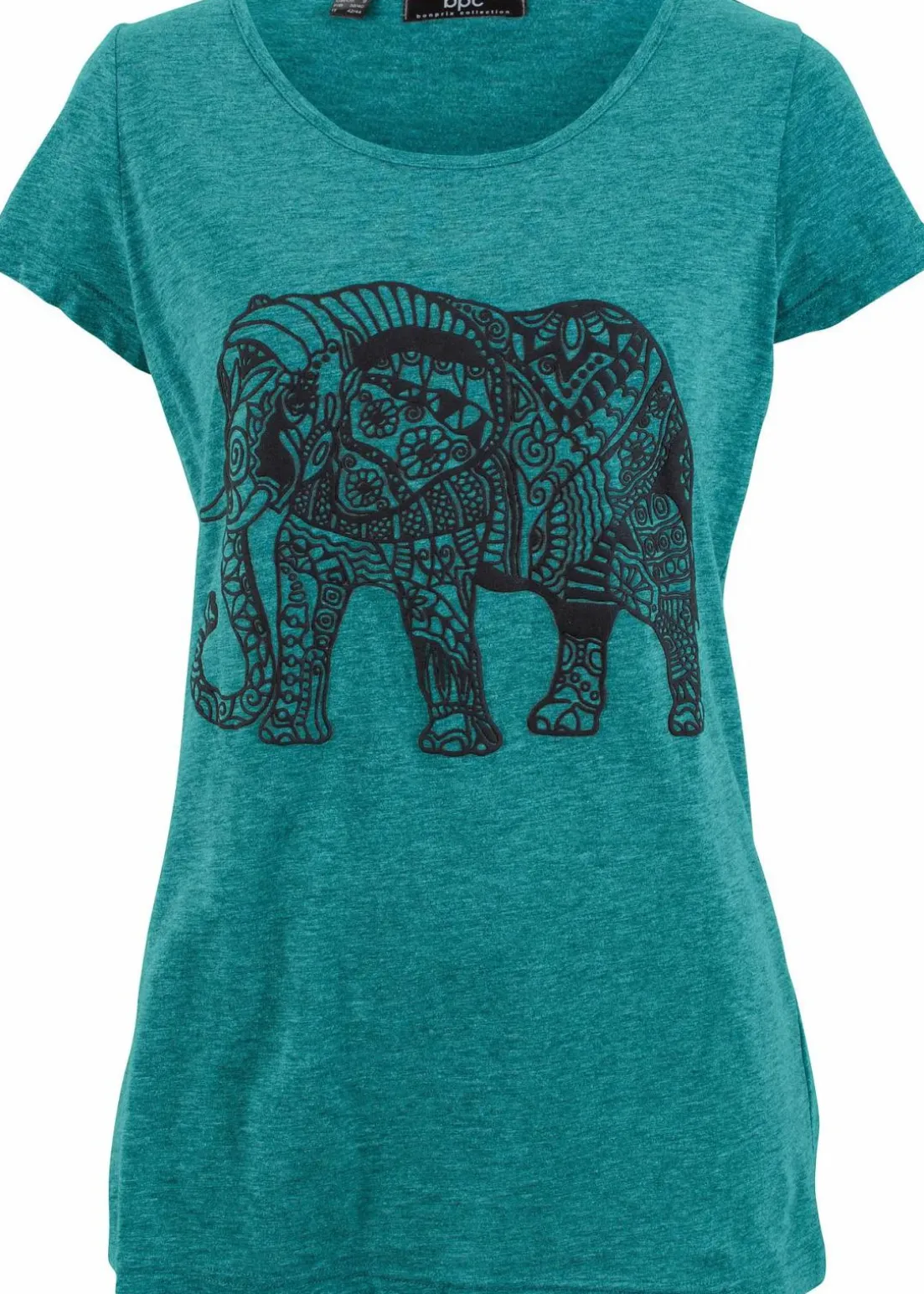 Shirt mit platziertem Print aus Bio-Baumwolle, kurzarm