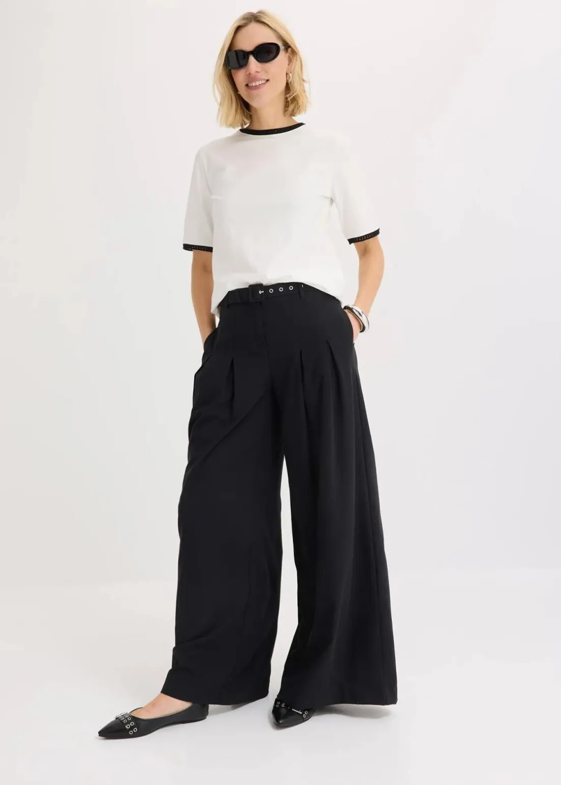 Shirt mit Spitzenborte