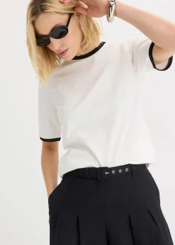 Shirt mit Spitzenborte