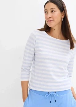 Shirt mit U-Boot-Ausschnitt