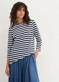 Shirt mit U-Boot-Ausschnitt