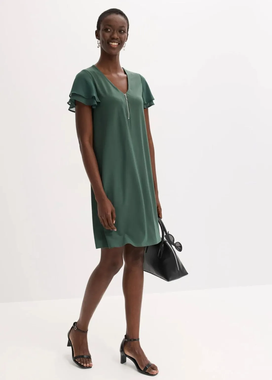 Shirtkleid mit Chiffonärmeln
