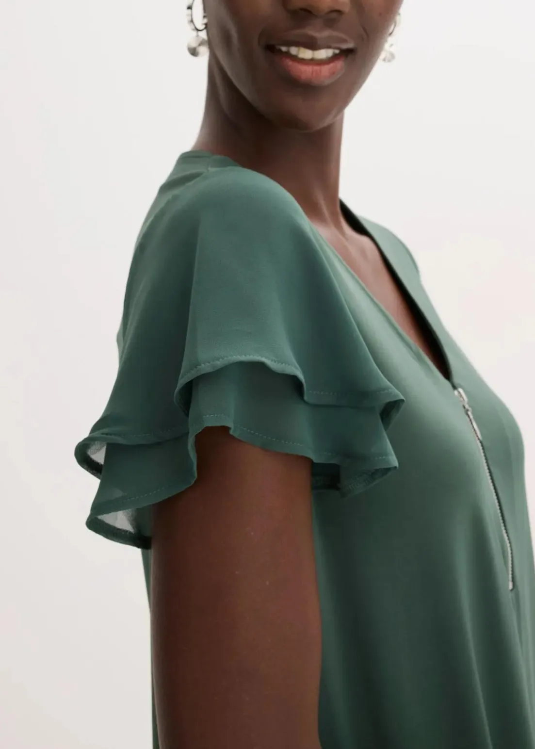 Shirtkleid mit Chiffonärmeln