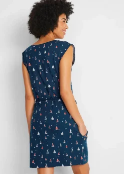 Shirtkleid mit Flügelärmeln und Druck