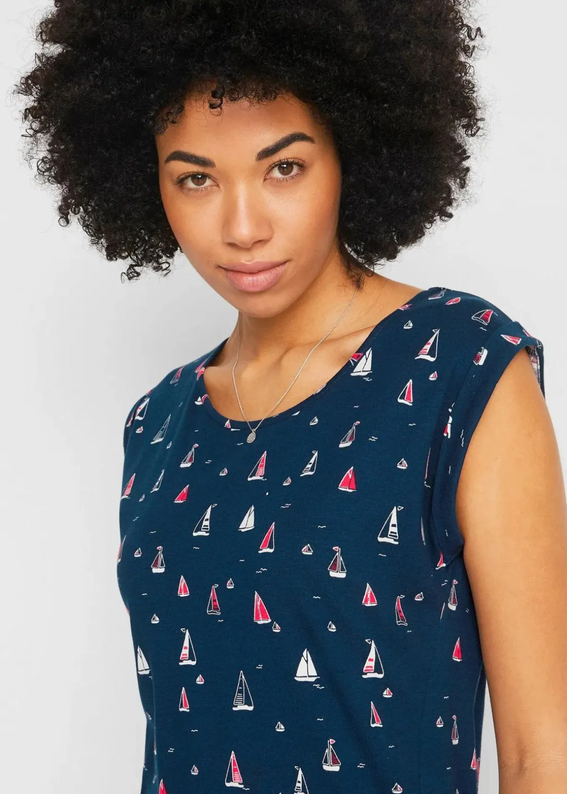 Shirtkleid mit Flügelärmeln und Druck