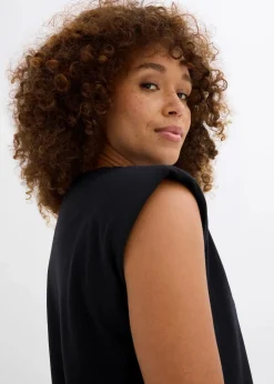 Shirtkleid mit Schulterpolstern aus reiner Bio-Baumwolle