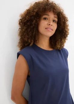 Shirtkleid mit Schulterpolstern aus reiner Bio-Baumwolle