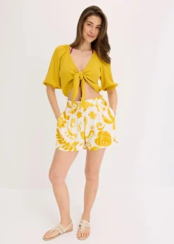 Shorts aus strukturierter Viskose