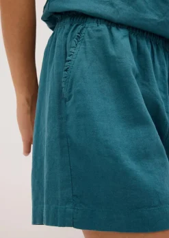 Shorts mit Leinenanteil