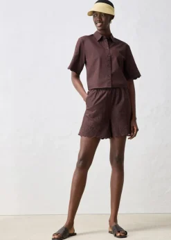 Shorts mit Seidenanteil