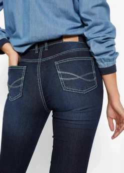 Skinny Jeans Mid Waist, Kontrastnähte