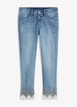 Skinny-Jeans mit Spitze