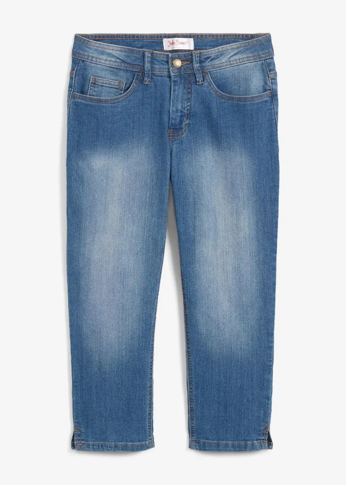 Slim Fit Jeans Mid Waist, cropped