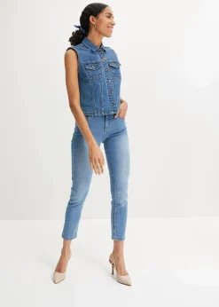 Slim Fit Jeans Mid Waist, cropped