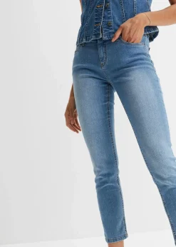 Slim Fit Jeans Mid Waist, cropped