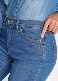 Slim Jeans, Mid Waist, Capri