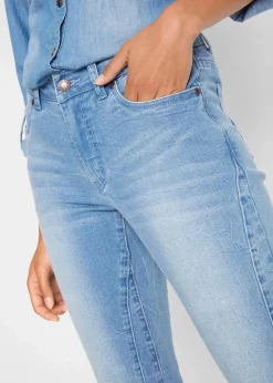 Slim-Fit-Jeans Mid Waist, cropped
