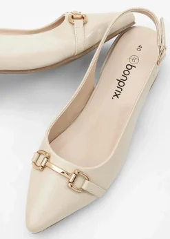 Slingpumps mit flachem Absatz