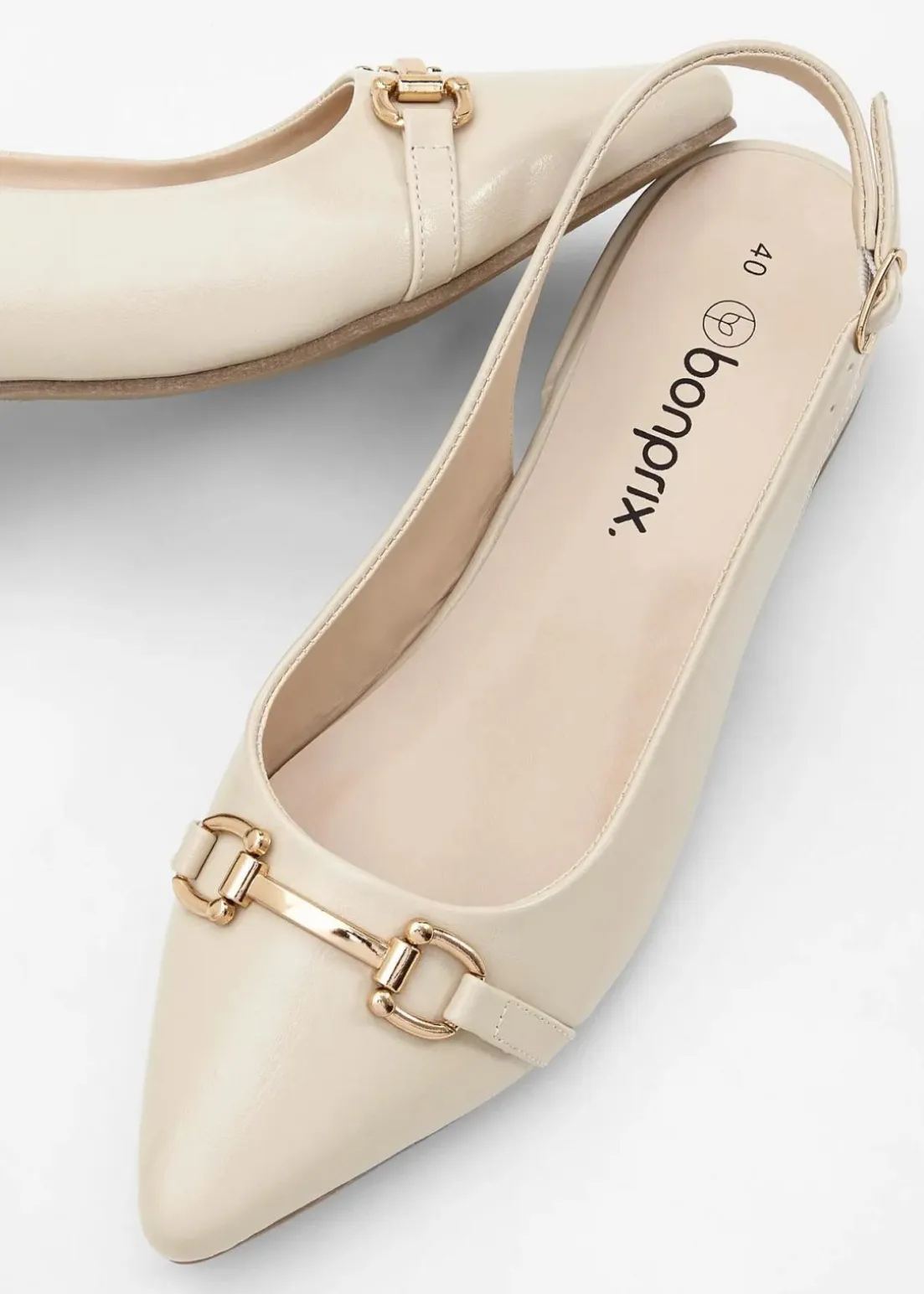 Slingpumps mit flachem Absatz