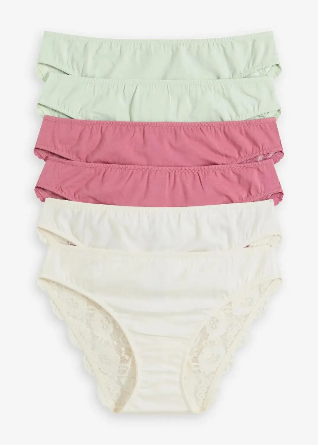 Slip mit Spitze (6er Pack)