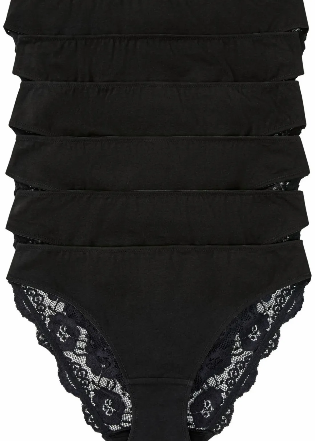 Slip mit Spitze (6er Pack)