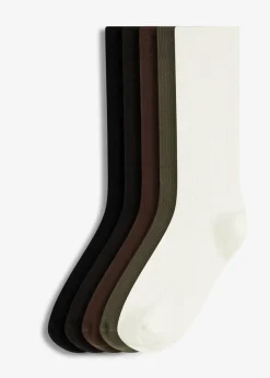 Socken mit Rippstruktur und Bio-Baumwolle (5er Pack)