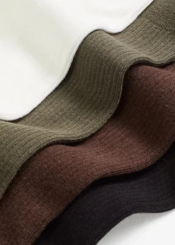 Socken mit Rippstruktur und Bio-Baumwolle (5er Pack)