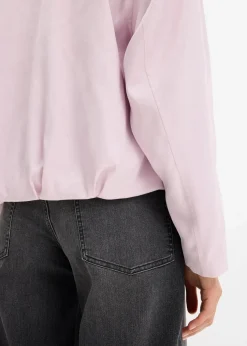 Softblouson aus glänzendem Viskose-Mix