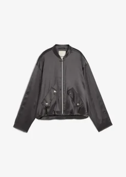 Softblouson aus glänzendem Viskose-Mix