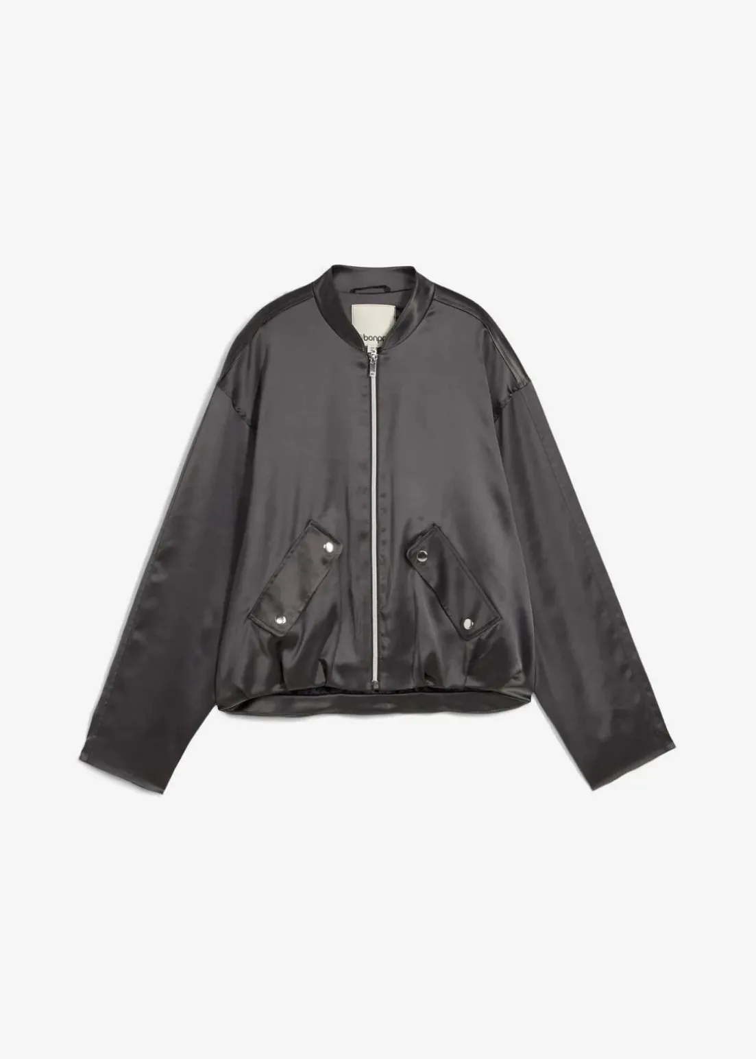 Softblouson aus glänzendem Viskose-Mix