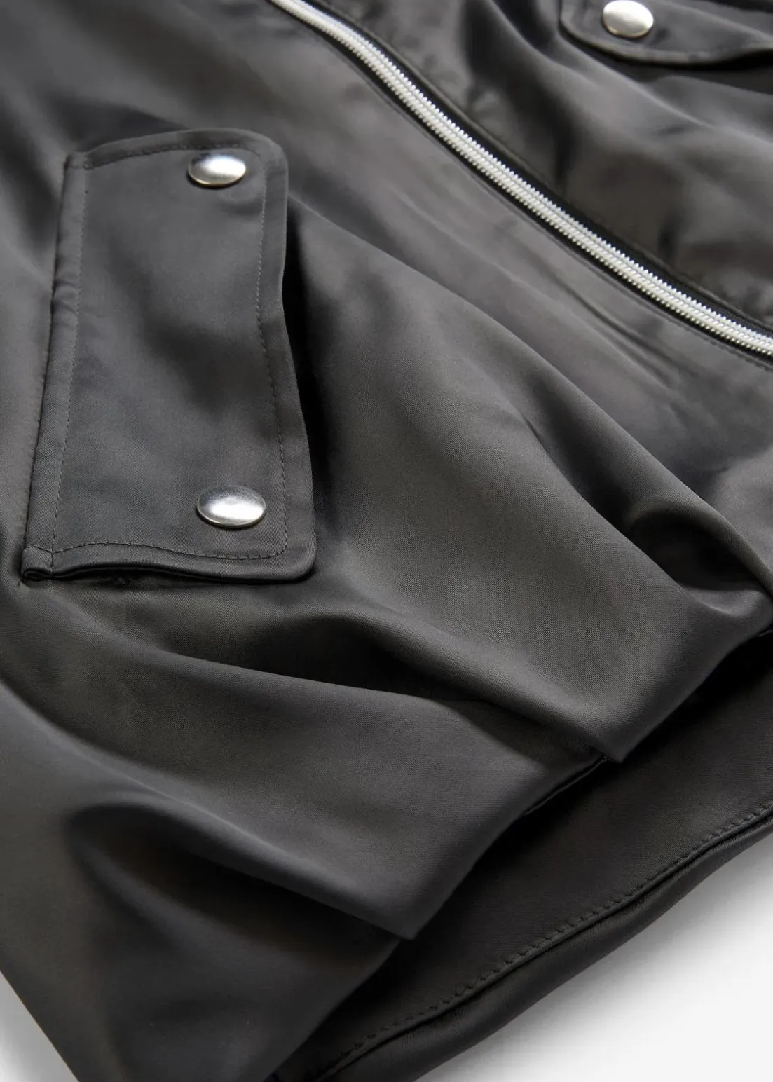 Softblouson aus glänzendem Viskose-Mix