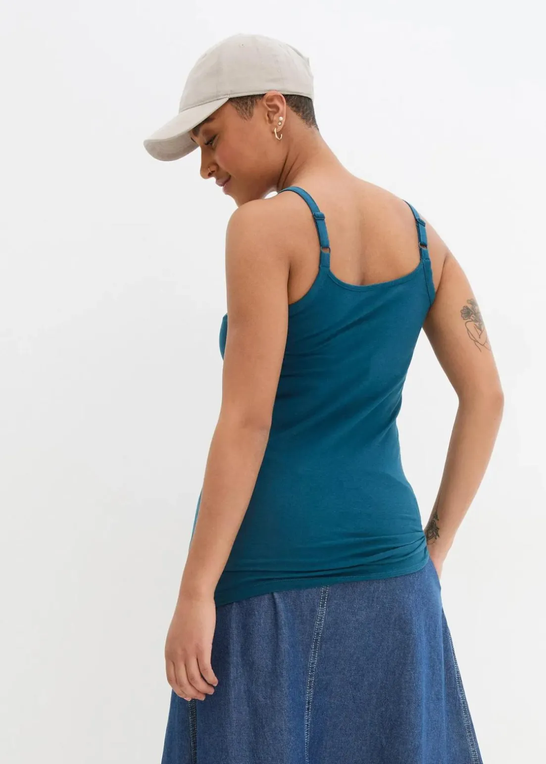 Spaghettiträger-Top aus reiner Bio Baumwolle, (2er-Pack)