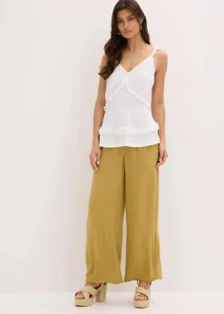 Spaghettiträger-Top mit Rüschen