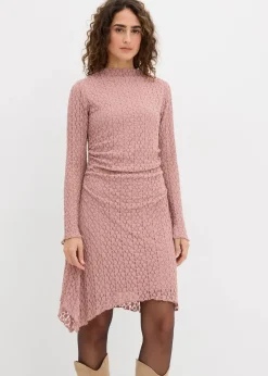 Spitzenkleid mit Zipfelsaum