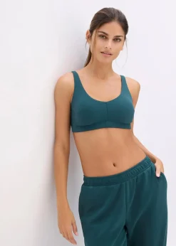 Sport-BH mit leichtem Halt aus geripptem Material