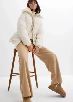 Steppjacke mit Teddykragen