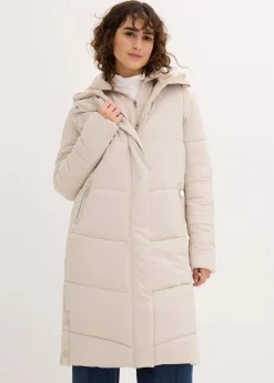 Steppmantel mit Teddyfutter in der Kapuze