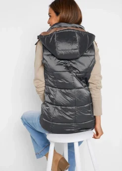 Steppweste mit abnehmbarer Kapuze