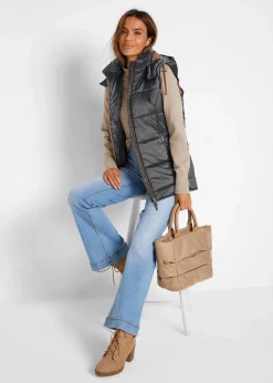 Steppweste mit abnehmbarer Kapuze